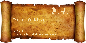 Meier Attila névjegykártya
